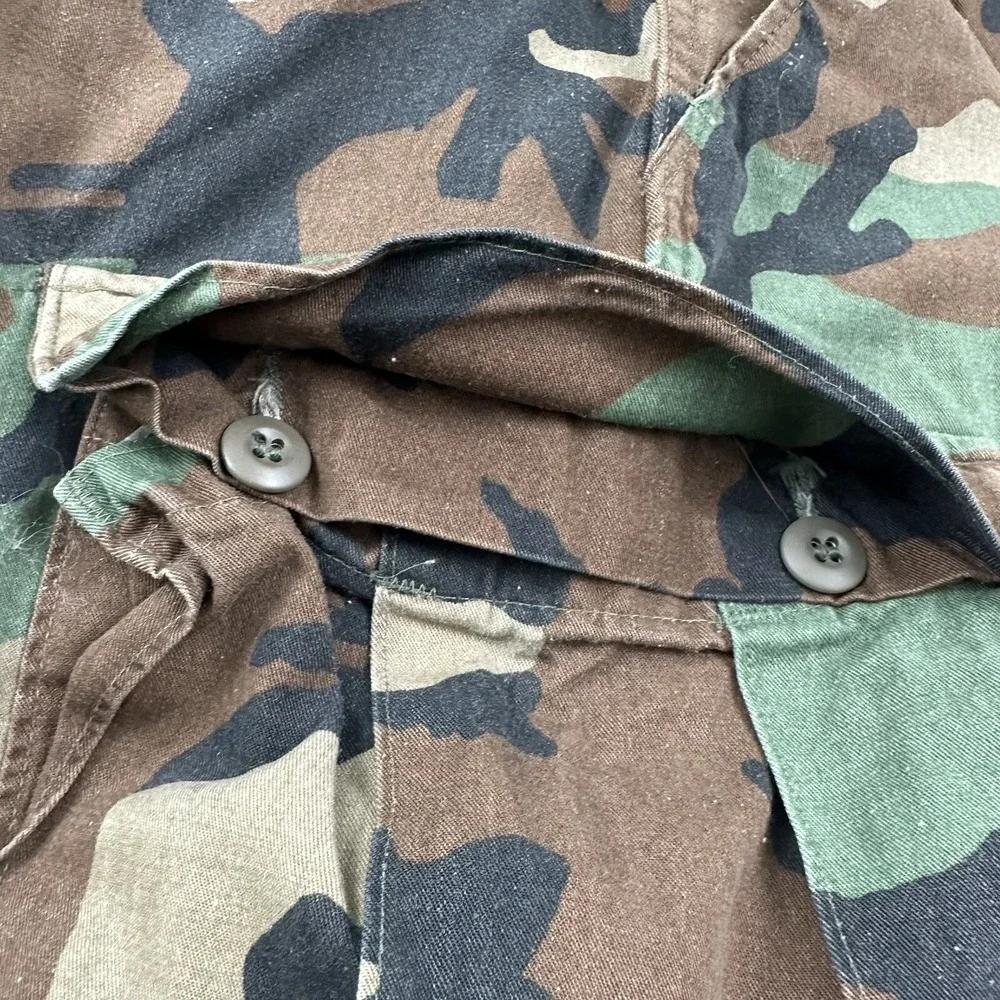 VTG Military Pants Mens Small Short Trousers‎ Woodland Cargo Camo Marines 30x30